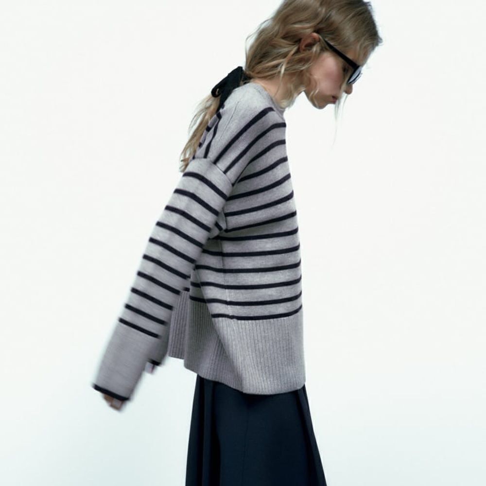 Zara Striped Knit Sweater New - Picture 7 of 11